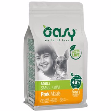 OASY ΞΗΡΑ ΤΡΟΦΗ ΣΚΥΛΟΥ ONE ANIMAL PROTEIN ADULT SMALL-MINI PORK 2,5KG